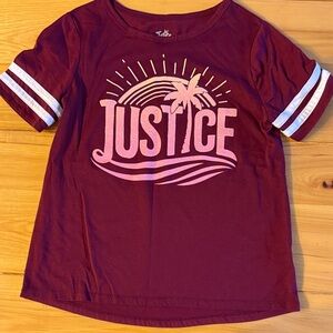 Justice Kids Burgundy Palm Tree Tee